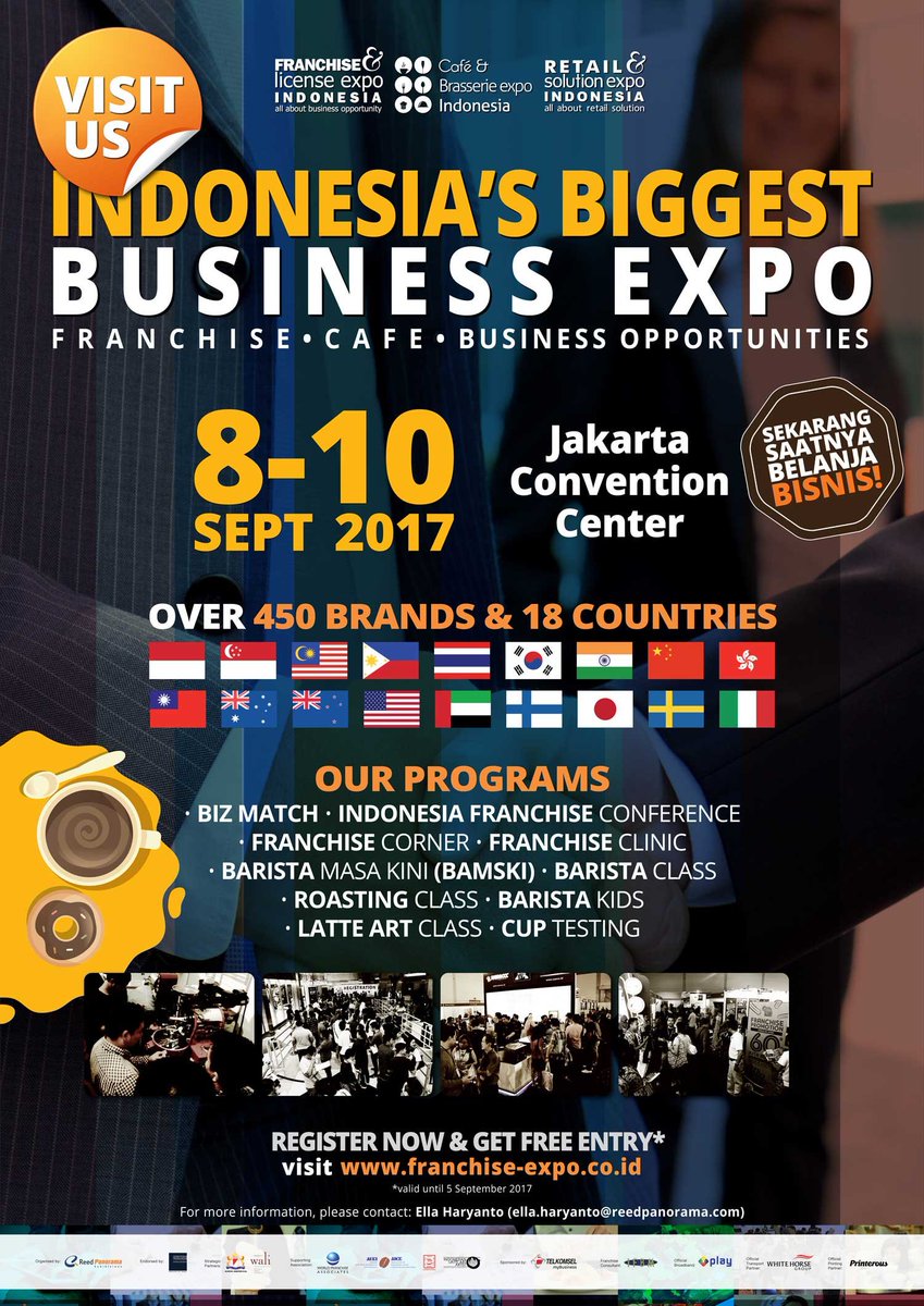 Usaha franchise mulai dari 15 juta. Kamu langsung jadi pengusaha. 8-10 Sept 2017 di JCC. Free registrasi: bit.ly/2rlnUfX #raisa