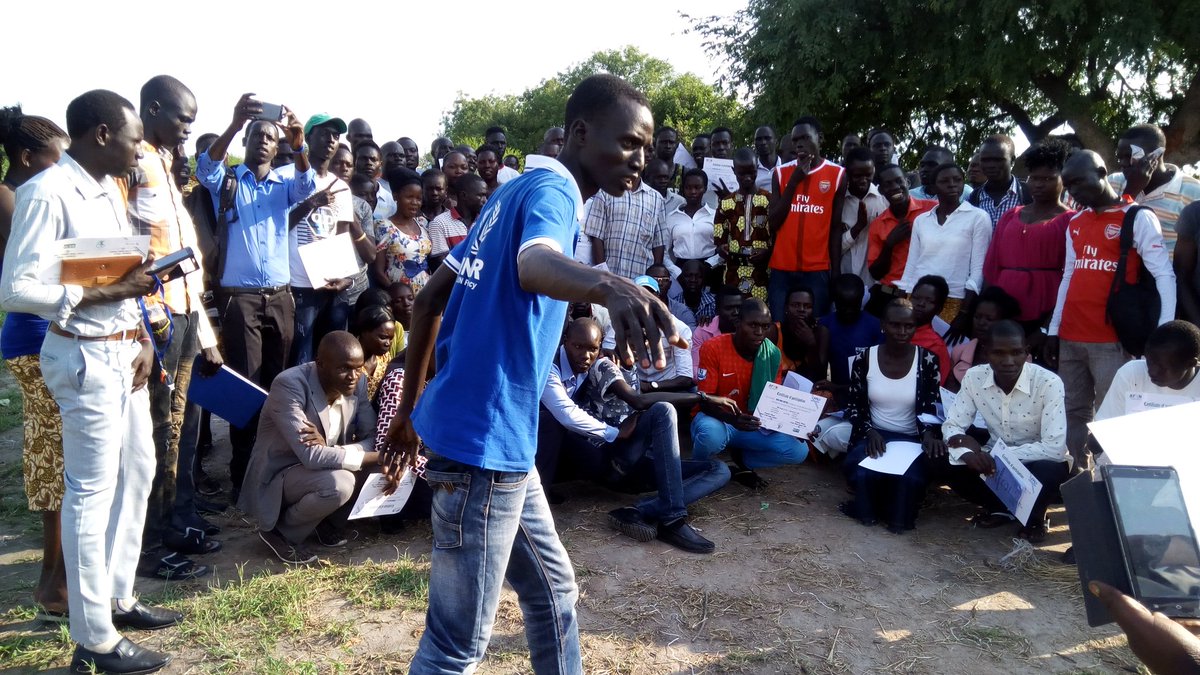 YSAT2017's tweet photo. Youth training on Peace building and Conflict Resolution in Rhino Camp by #YSAT #AYAN https://t.co/Ha4jMoQL27