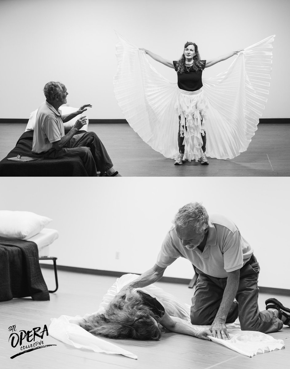 STLOperaCollec's tweet image. In Rehearsal for TESLA&apos;s PIGEON by Melissa Dunphy! Performances 9/8 &amp;amp; 9/9 at @KranzbergArts Tix: @MetroTix