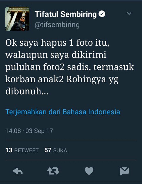 twitannick's tweet photo. Sebar hoax --> Tercyduck --> Ngotot --> Nyolot --> Hapus twit --> ulangi kemudian hari. 😢
Gitu aja terus sampe lebaran kuda @tifsembiring https://t.co/P1jiPZU1N3