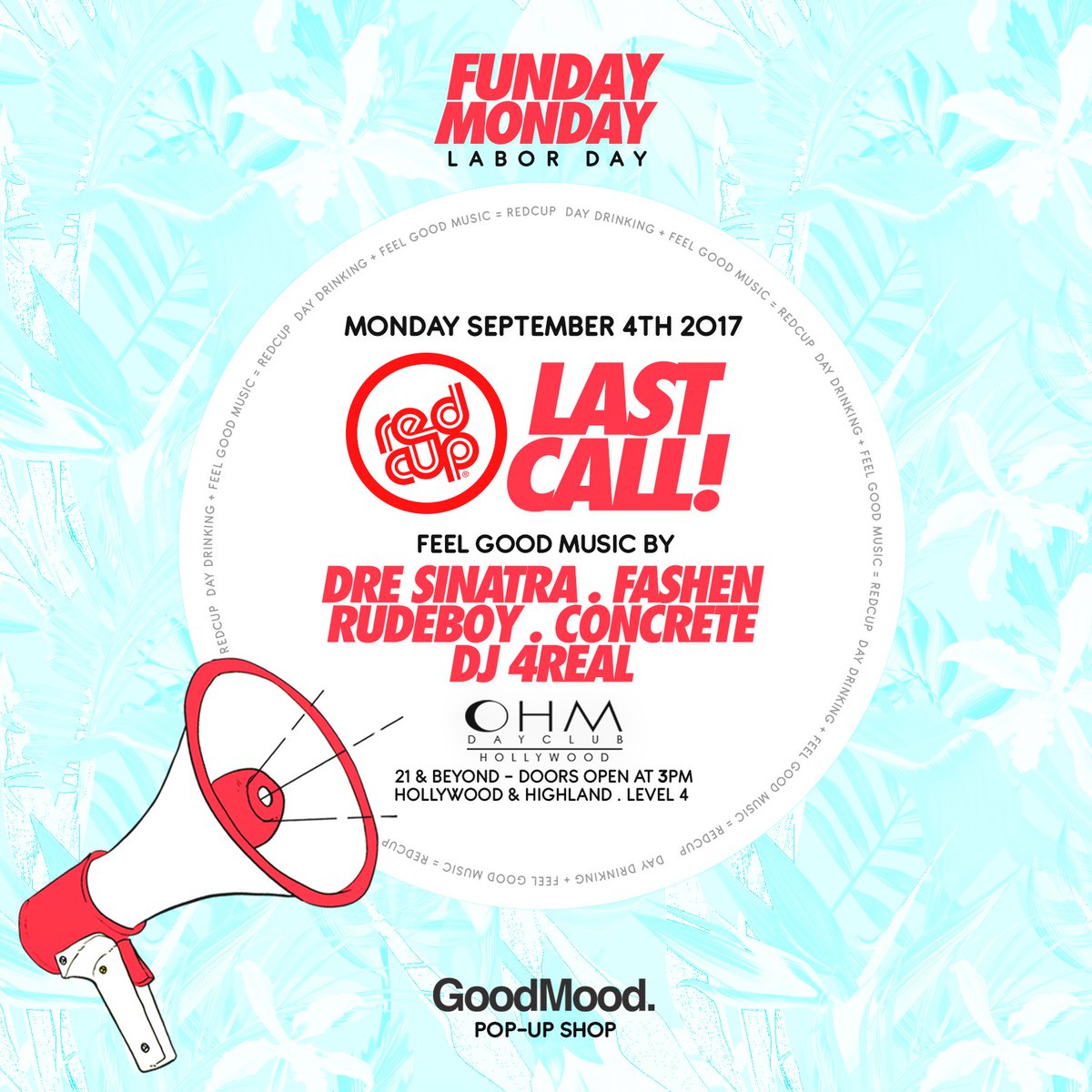 RedCupDayParty's tweet photo. This is it y'all. Last Call @RedCupDayParty w/ @Fashen @DRESINATRA @DJ4real12 +special guest #redcup #redcupdayparty https://t.co/85y9f3puUi