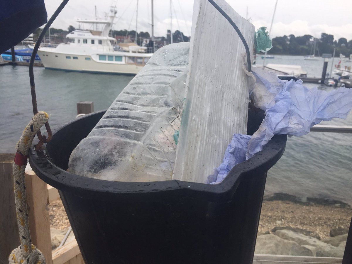 blueboxsailing's tweet photo. Another day, another bucket of rubbish. #hamble #hamblepoint #beachclean #litterpick #cleanseas #plasticpollution https://t.co/2Oh2OSQ3FS