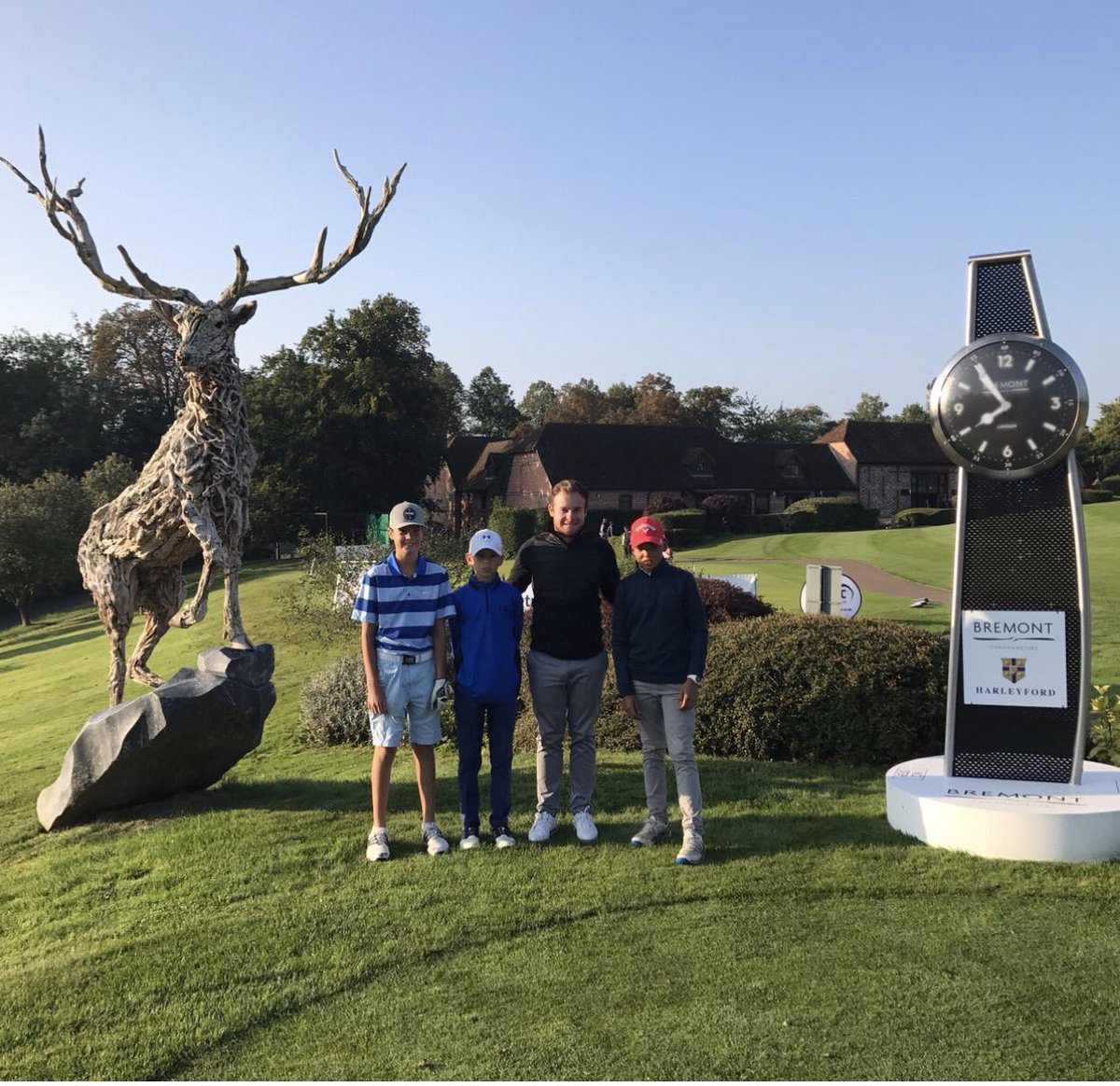 TyrrellHatton's tweet photo. Really appreciate the contribution from @Bremont on the 1st tee at #THJM yesterday @HarleyfordGolf https://t.co/tIkY4fZpF3