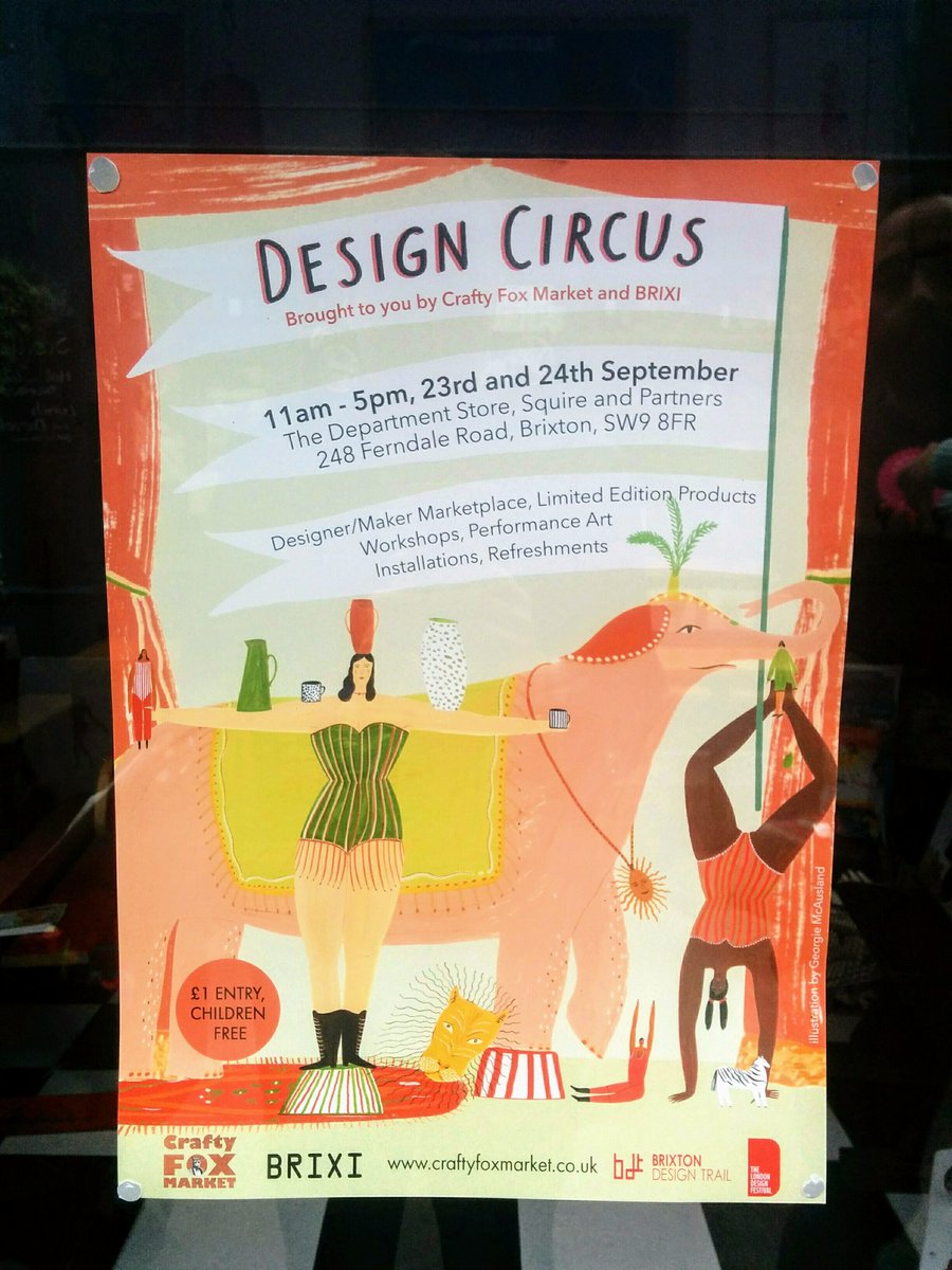 VERY excited about the Design Circus as part of #LDF. I hope there is an actual elephant. <a href="/craftyfoxmarket/">Crafty Fox Market</a> <a href="/BrixiShop/">Brixi</a> #Brixton