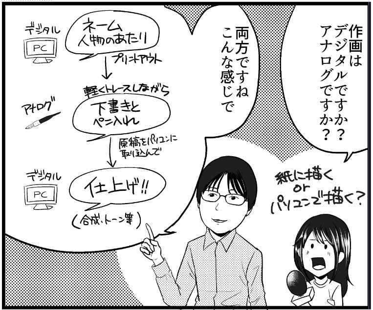 現在発売中のモーニング・ツーに、『アマネ†ギムナジウム』連載中の古屋兎丸さんのインタビュー5回目かかせていただいてます!今回は漫画を描くテクニックを聞きました!古屋先生の作画の仕方はゲームみたい!?真似したくなる超効率的だけど楽しいテクニックを読んでみてください♩ 