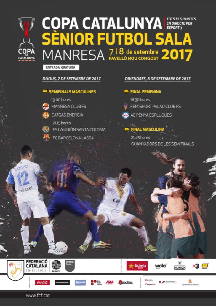 ClubManresaFS's tweet photo. 🏆 Amb la mirada posada a la Copa Catalunya!  🔴⚪️ https://t.co/2CoihXyDZd