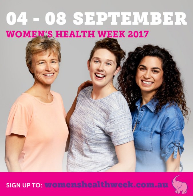 Women's Health Week: 4-8 Sept. 'Women it's time we put ourselves first'. More info: bit.ly/2bvZREf