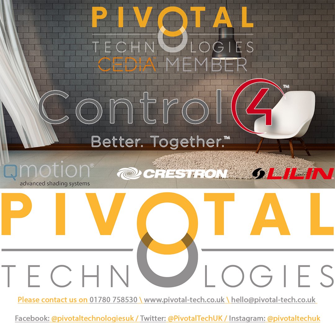 PivotalTechUK's tweet image. Looking for #onetouchcontrol #ultrasmartblinds for your home??We have a range of #smarthome #technologies!!! @QMotionUK @Crestron @Control4