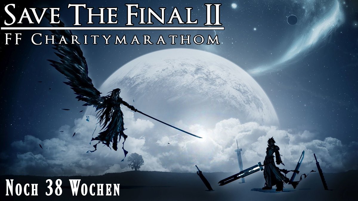Durwildchild's tweet photo. Noch 38 Wochen bis #SaveTheFinal2 PogChamp ich freu mich schon.
Info: https://t.co/DT4pM1UPzL
#FinalFantasy #Charity #SaveTheChildren https://t.co/PY6rIJ78ea
