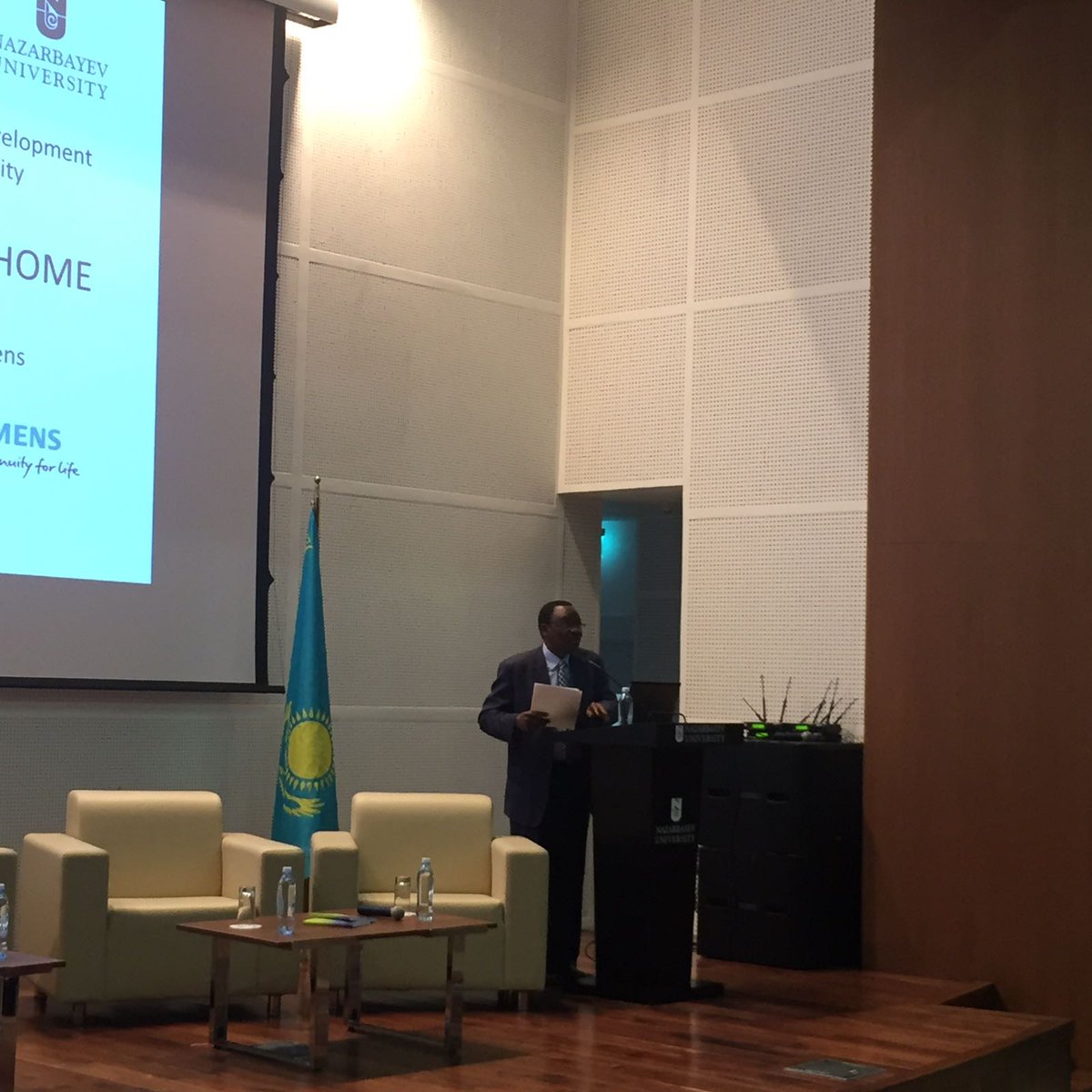 vaticanpavilion's tweet photo. Today at @NUedukz a conference organized by the Dicastery for Promoting Integral Human Development-Energy for our Common Home @Expo2017_Int https://t.co/5rwzRZSLbp