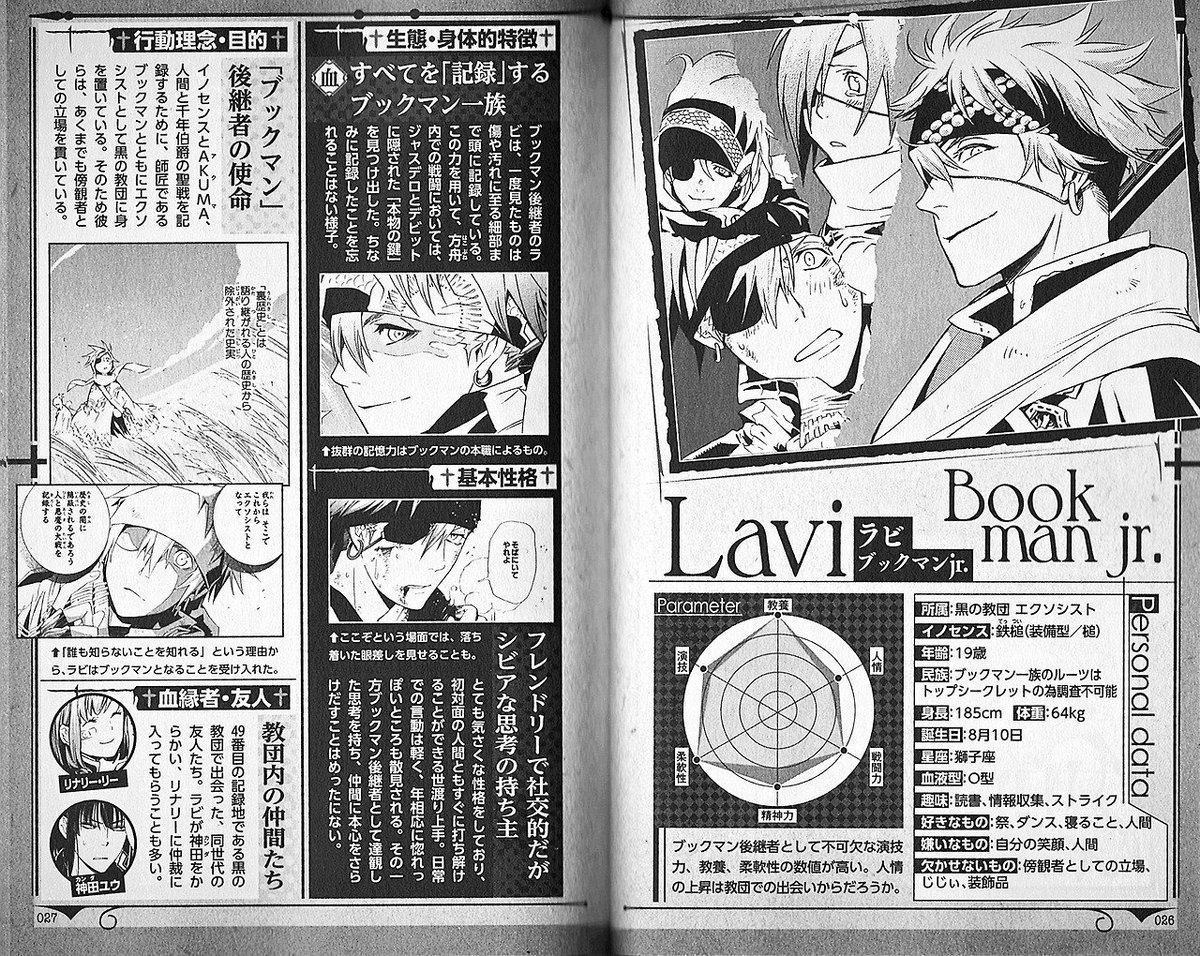 Kanda Yu Scan D Gray Man Official Fan Book Gray Log Credit Dgmhallow Tumblr Allen Walker アレン ウォーカー