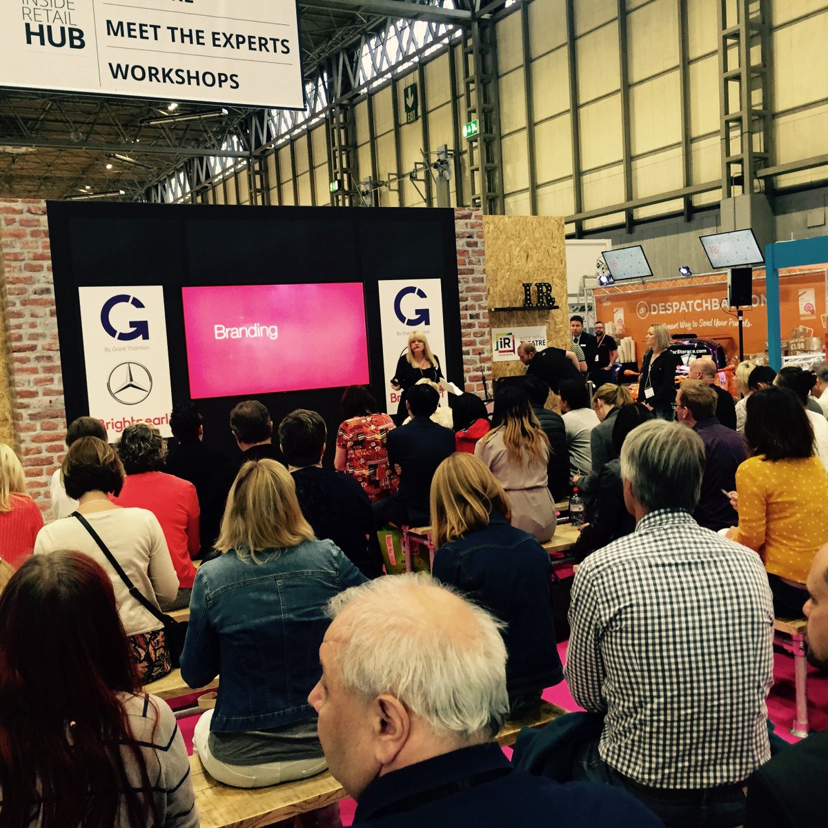 james_brunyard's tweet photo. @EadyKate giving her expertise on branding to a full house of retailers at #autumnfair #wrappedagency https://t.co/z4J6XkqF4d
