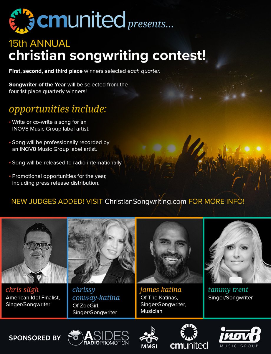 CCMNI's tweet image. RT Will you be the 15th Annual Christian Songwriter of the Year? #ChristianSongwriting #ChristianSongwriter #Songwriting #SongwritingContest