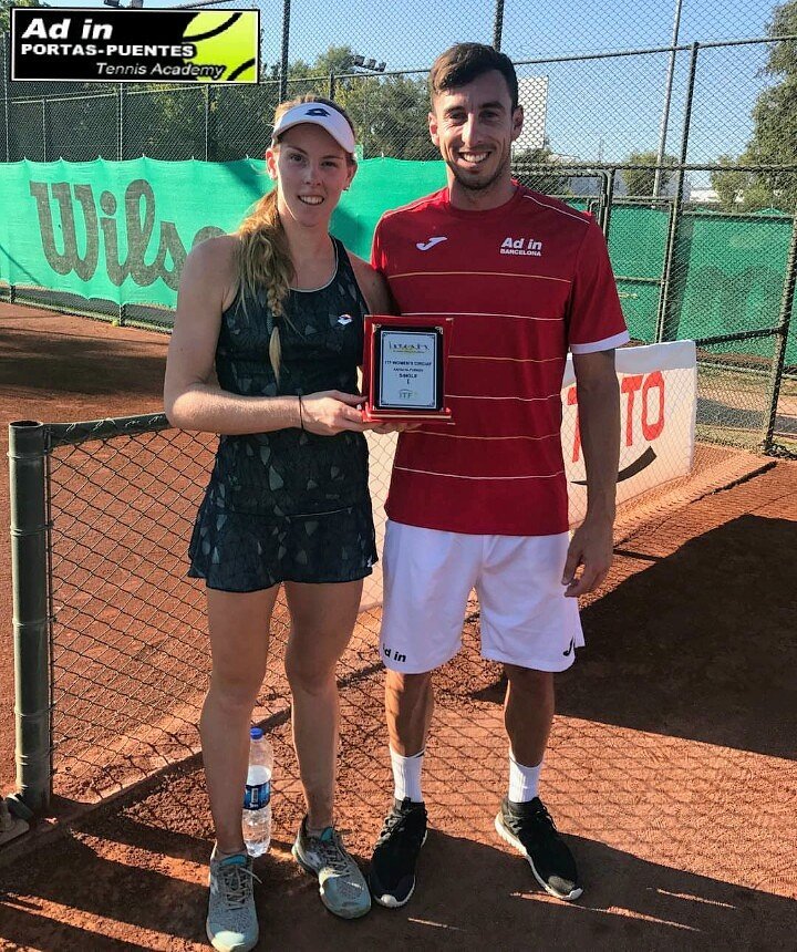 Portas_Puentes's tweet photo. Despina Papamichail Campeona Turkey 15k junto a Dani Navarro ... Enhorabuena Team #pame #work #adintennisacademy #Portas_Puentes https://t.co/BFVFW2NgX5