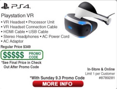 playstation vr promo code