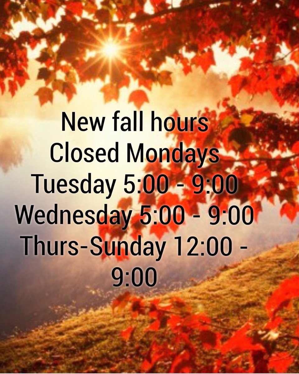 New fall hours