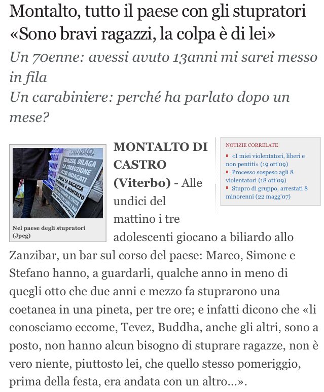 unoscribacchino's tweet photo. Benvenuti nel Paese dove gli stupri dei nostri "bravi ragazzi" sono "una bambinata" mentre quelli degli stranieri vanno puniti con la morte. https://t.co/xnTkZ4fQa6