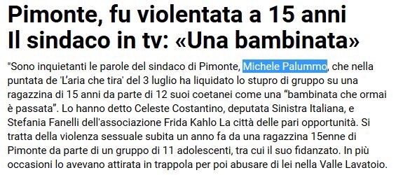 unoscribacchino's tweet photo. Benvenuti nel Paese dove gli stupri dei nostri "bravi ragazzi" sono "una bambinata" mentre quelli degli stranieri vanno puniti con la morte. https://t.co/xnTkZ4fQa6