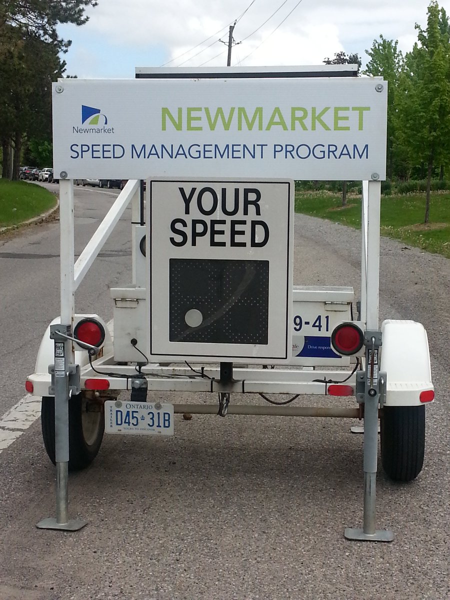 SafetyConeSam's tweet photo. #speedboards are up in front of some schools in #newmarket β be sure to watch your speed as students head back to class this week https://t.co/Fv3cld0Mma