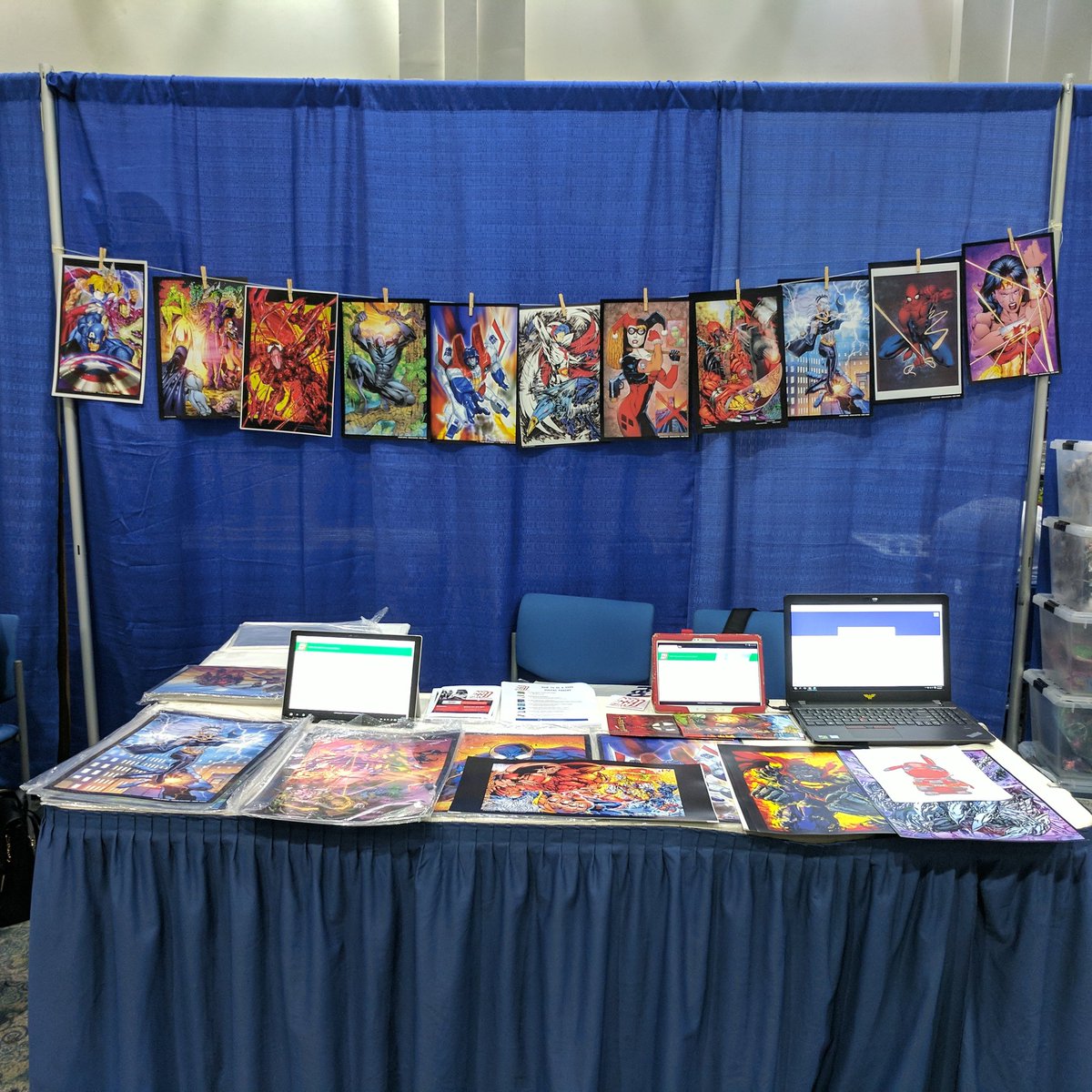 BarbadosNoah's tweet photo. Booth all set up and ready for another awesome day at #AnimeKon2017 https://t.co/dmC7rurZoc