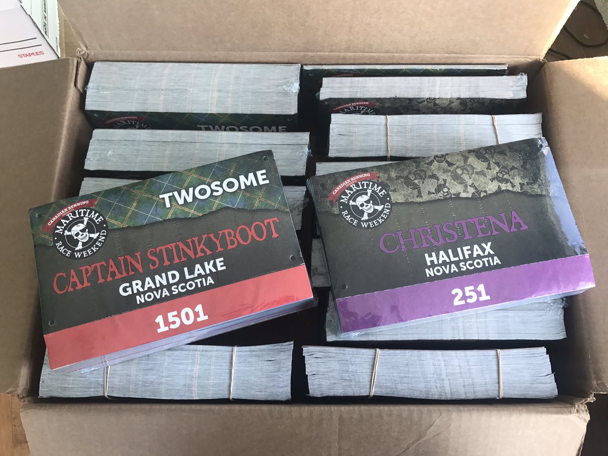 MaritimeRaces's tweet image. BEST. IN. BUSINESS.
3,500 bibs ready for chip transponders. HUGE THANKS to @BibNumbers coming thru w/ complicated race/colour coding request