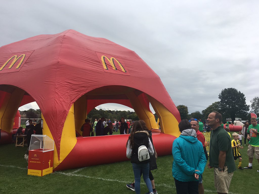 FunFootballUK's tweet photo. We're at Bookham Colts for a McDonald's Community Football Day #15yearsofgrassroots https://t.co/25ZqpNteDO
