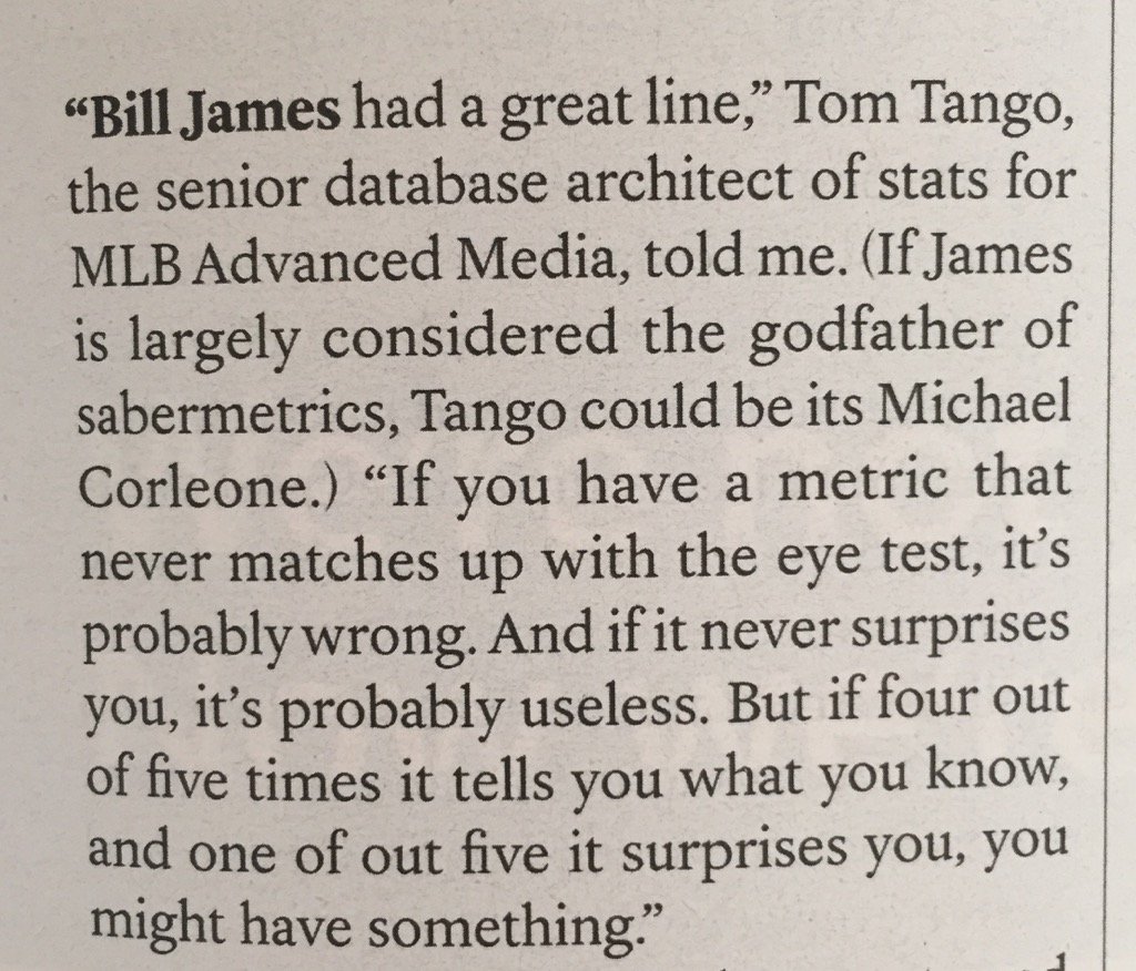 To DH'ers asking, What to measure? Good idea from baseball stats 'godfather'.... (NYTimes story on exit velocities)