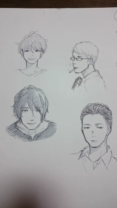 メンズ達。なんか…。描き方をわすれたよ…。やべぇ…。 