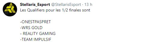 StellarisEsport's tweet photo. ... Suite résultats. RV ce soir 20h pour le cast des DF et F en Cie de @papy_freddy et @EniGmASuaReZ : https://t.co/dz4hePtewL . Soyez la 😉 https://t.co/flnA8SVVi9