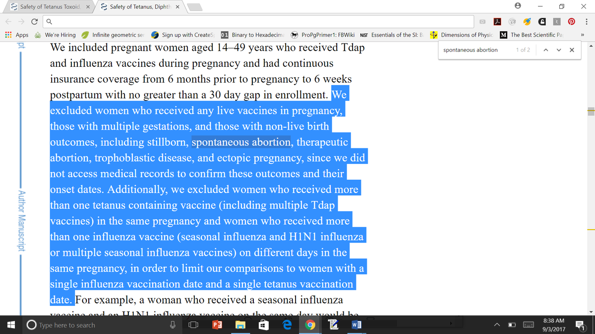 lifebiomedguru's tweet image. EZ2 find no problems w/pertussis vaccination in pregnancy. just exclude all spontaneous abortions.  #notscience   bit.ly/2wyhGbM