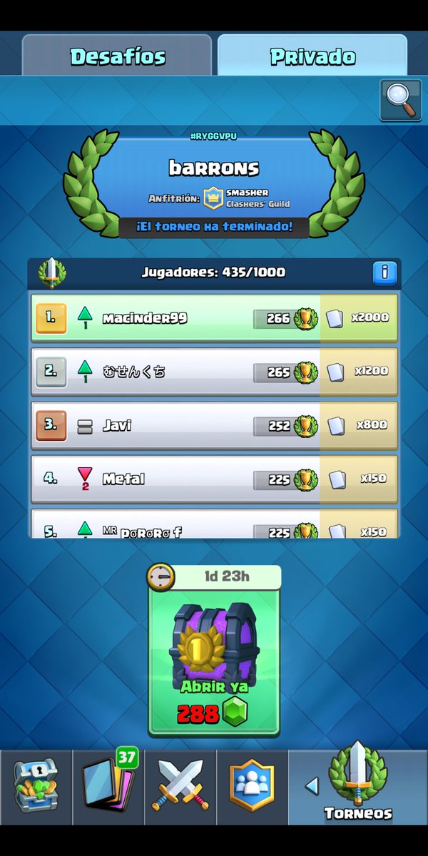 ExtremLegion's tweet photo. Nuestro jugador @macinder99 consiguió ser el #1 en un torneo de 1000 personas y mirad lo que le ha tocado! Estamos fuertes! 💪 #ExtremLegion https://t.co/KUI9JkS3Aq