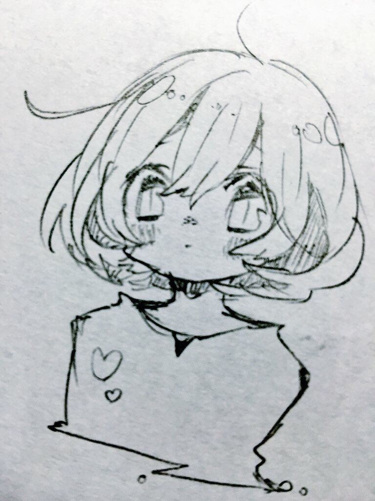 自分好みの少女を描くとだいたい似たような顔になるよね 