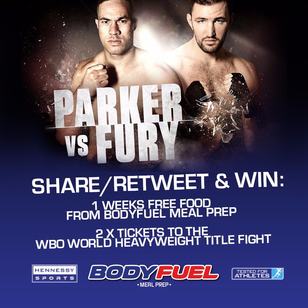 Bodyfuel_Kirkby's tweet image. WIN-WIN 🥊
.
A Full Weeks Meal Prep
+
2 Free Tickets To The WBO World Title  Fight
.
To Enter -&amp;gt; Follow Retweet Like

@hughiefury
@peterfury