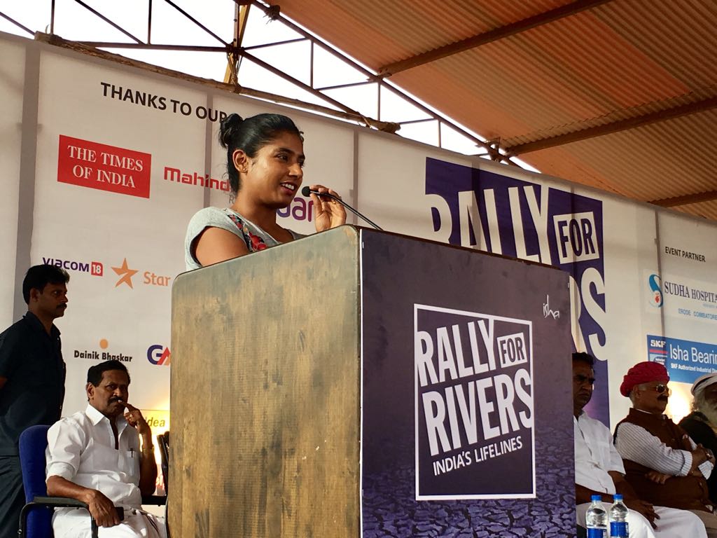 SadhguruJV's tweet photo. Your participation in #RallyforRivers will inspire young men and women of India to save India’s lifelines. –Sg 
@M_Raj03 https://t.co/pNDTNb5Lbr