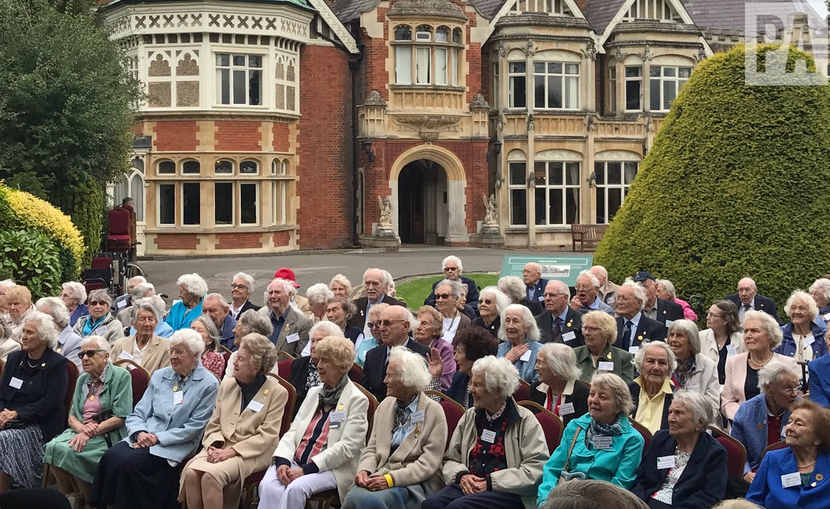 Now well into their 90s, staff who helped uncover secret Nazi communications gather at British WW2 code-breaking HQ Bletchley Park