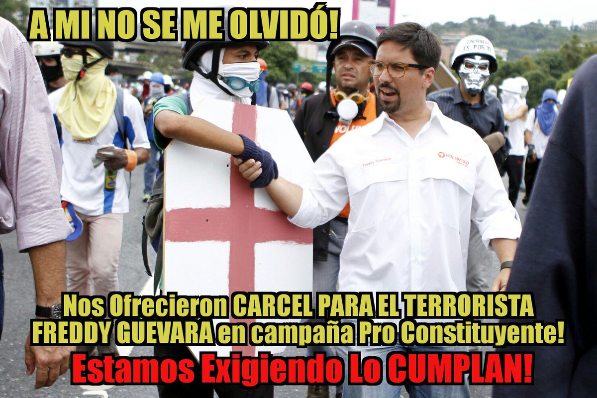 #VenezuelaEnDemocraciaPlena #3Sep SI A LOS POLÍTICOS ANC SE LES OLVIDÓ, AL PUEBLO NO! CUMPLAN LO Q OFRECIERON !CARCEL A LOS TERRORISTAS!