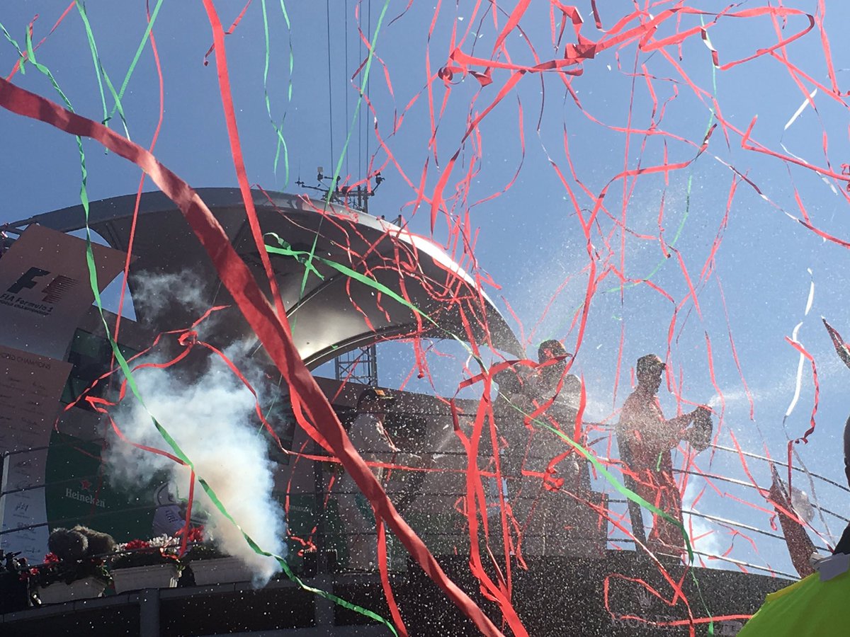 ScuderiaFerrari's tweet photo. The podium! #Seb5 #ItalianGP https://t.co/MMzqD0dIWk