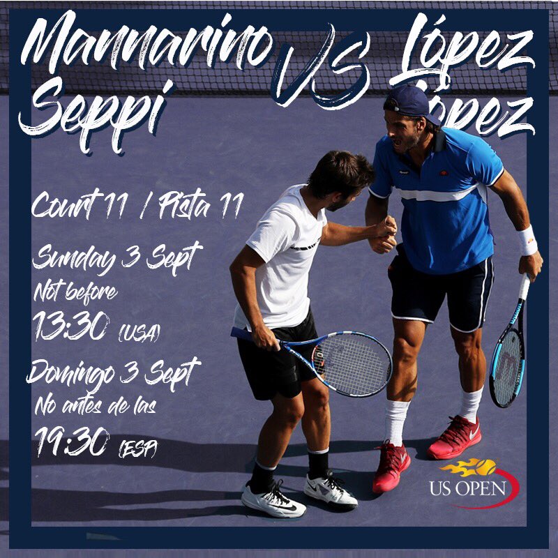 feliciano_lopez's tweet photo. Seguimos con el dobles! A por una nueva victoria! 🗽💪🏻 / Keep going with doubles! Let's go for another win! 🗽💪🏻 #USOpen https://t.co/CadsYY0Gqf