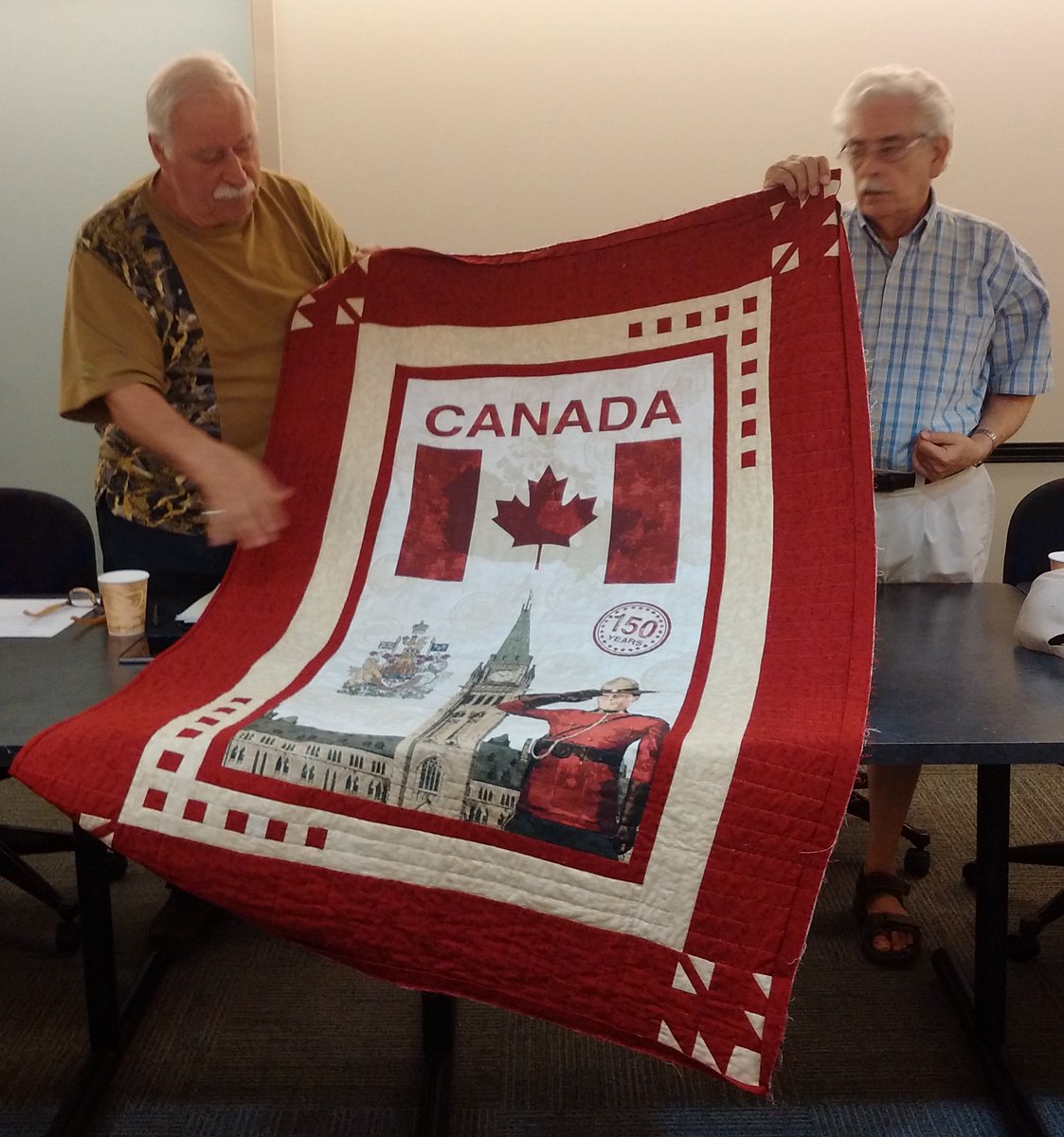 rotary7080's tweet photo. In honour of #Canada150, Sue Parker is hand-quilting a special quilt for the #RotaryOnlineAuction. Don't miss out! https://t.co/YPzmgvjlPz https://t.co/ZVMFHKQO7Z
