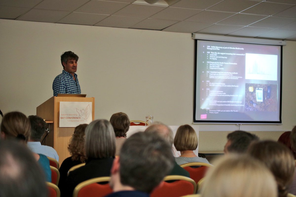 AutumnSwarming's tweet photo. Great talk by @Chris_bats on swarming Bechsteins at this afternoon's talks at the #ASBatConf: 
Working with the architects for a solution https://t.co/DcUgYUfvjL