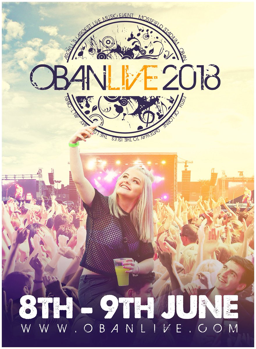 OBANLIVE's tweet image. Diaries and calendars at the ready...ObanLive 2018 will hit Mossfield Stadium on the 8th and 9th of June next year! RT to spread the word!!