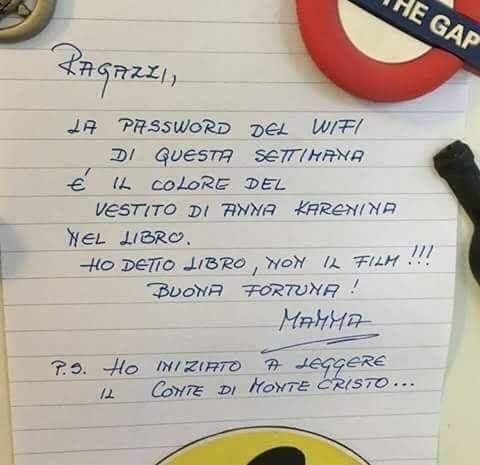 timblnt's tweet image. Çocuklarını okumaya teşvik eden anne:
&quot;Çocuklar, bu haftanın Wifi şifresi, romanda Anna Karanina&apos;nın giydiği elbisenin rengi. Bol şans.&quot;