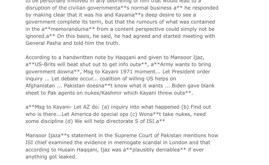 Same link^ According to a handwritten note by Haqqani, given to Mansoor Ijaz: U.S. VP Joe Biden gave "blank sheet" to Pak agents on nukes.