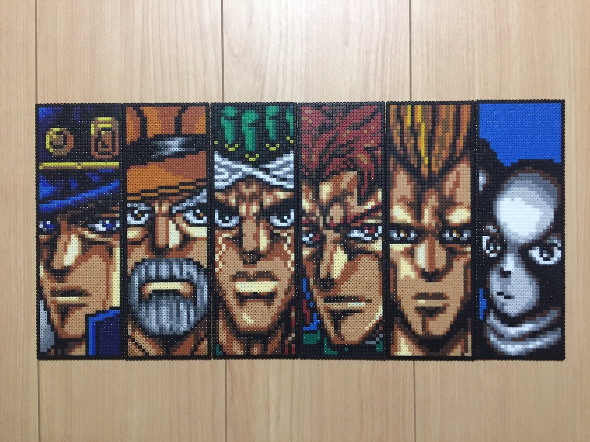 モコイ Twitter ನಲ ಲ ジョジョの奇妙な冒険スーファミ版全員完成 やったッ 第3部完 承太郎 ジョセフ アヴドゥル 花京院 ポルナレフ イギー 終わったよ アイロンビーズ ジョジョの奇妙な冒険