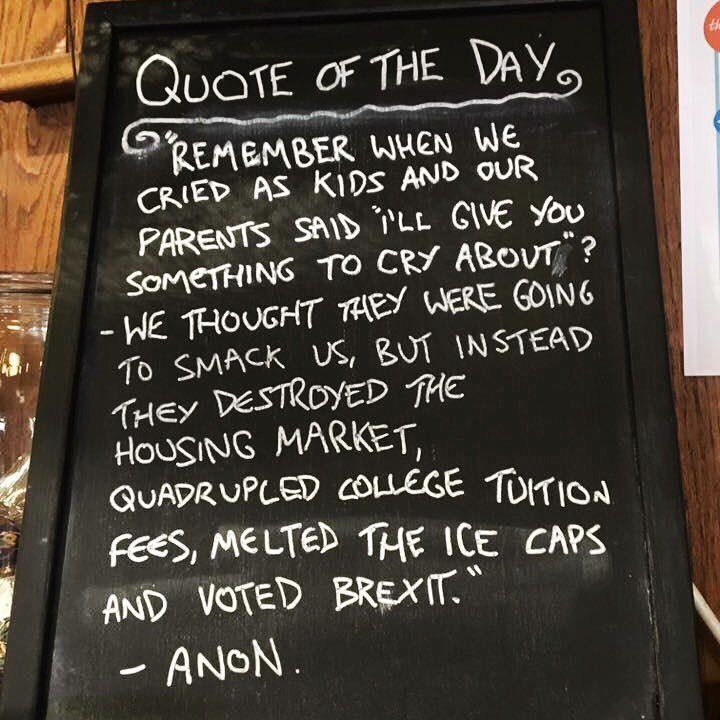 Quote of the day is accurate:)