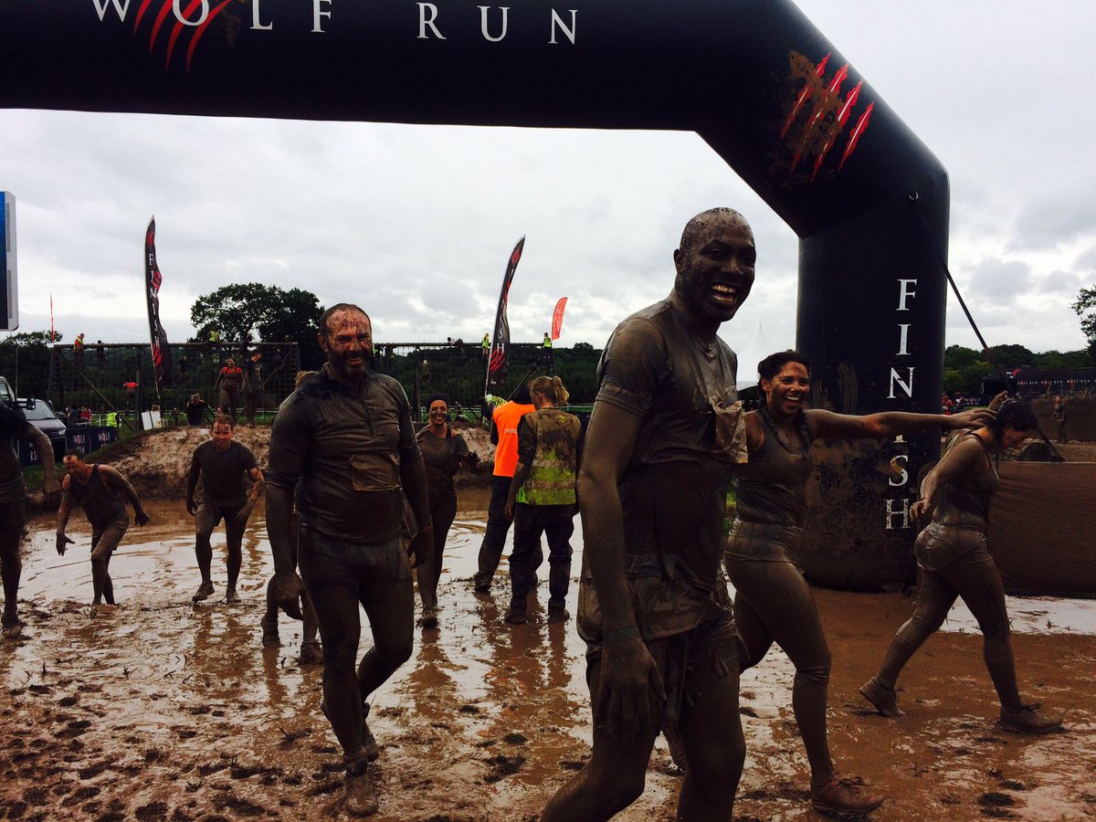 PoppyTrew's tweet photo. Muddy finishers of the #wolfrun2017 raising money for @BeyondBrigade thank you all!! @ChefLeonS1 https://t.co/5vg0EgGtuO