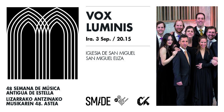 cultura_na's tweet photo. @voxluminis
Uno de los conciertos más esperados de la #SMADE2017
Esta tarde, a las 20:15 en Iglesia de San Miguel
https://t.co/rF1yeVvThM https://t.co/7up8wM59ES