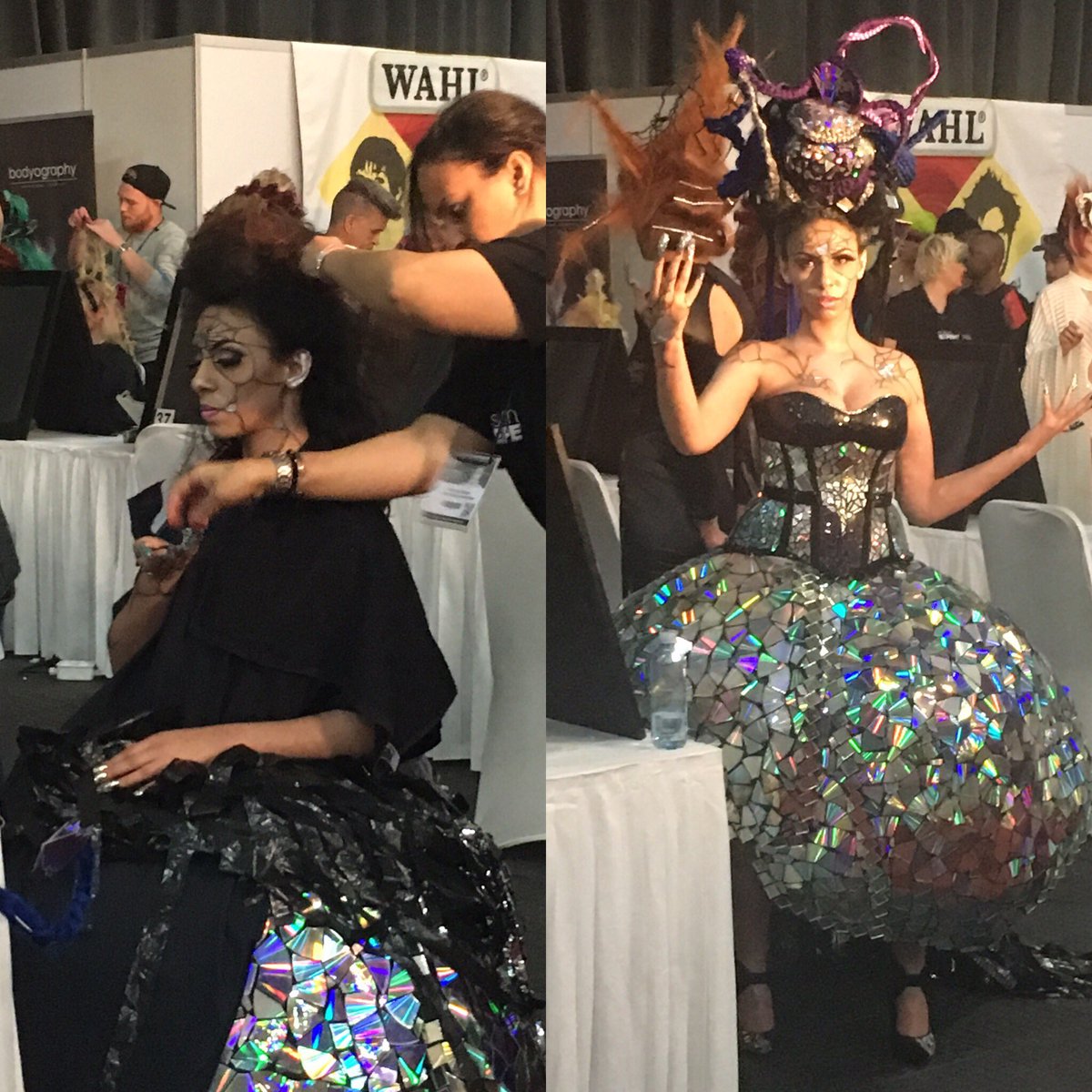 mishkah7's tweet photo. @shafia_hairstylist in action at the annual #eohcb Professional Beauty Johannesburg hair competition #sisterinlaw  @ProBeautySA https://t.co/delEr9ZWTI