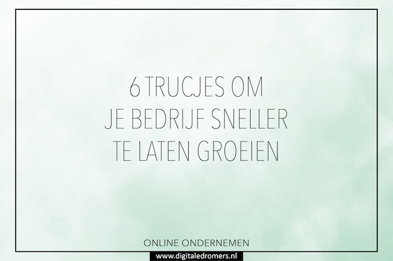 6 strategieën die je helpen je bedrijf snel te laten groeien → wp.me/p7iFsJ-IY