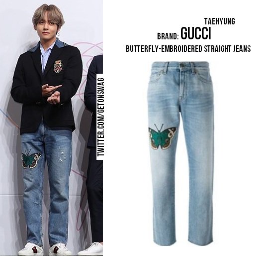 gucci butterfly jeans